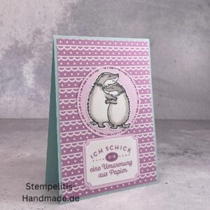 Umarmung aus Papier | Grußkarte mit Dachs
