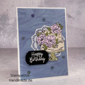 Happy Birthday | Grußkarte mit Torte