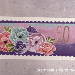Zum 50., Hochzeit, handgemachte Hochzeitskarte, Stampin’ Up Karte, Hochzeitseinladung DIY, personalisierte Hochzeitskarte, Vintage Hochzeitskarte, elegante Hochzeitskarte, kreative Hochzeitseinladung, Hochzeitspapeterie handmade, individuelle Hochzeitseinladung, Hochzeitseinladung mit Stempeln, Hochzeitskarte mit Prägedruck, romantische Hochzeitskarte, Hochzeitseinladung aus Papier, handgemachte Karten Hochzeit, Stampin’ Up Produkte Hochzeit
