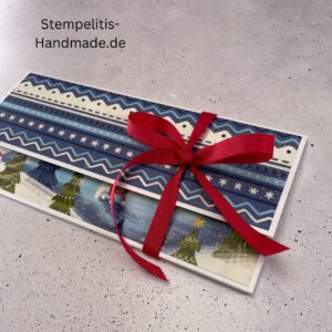 Gutscheinkarte, Weihnachtskarte, handgemachte Karte, Stampin Up Karte, Explosionskarte kaufen, Aufklappkarte, Gutschein Verpackung Karte, Geldgeschenk Karte handmade