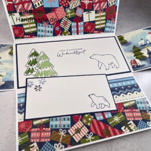 Geld verschenken, Weihnachtskarte, handgemachte Karte, Stampin Up Karte, Explosionskarte kaufen, Aufklappkarte, Gutschein Verpackung Karte, Geldgeschenk Karte handmade