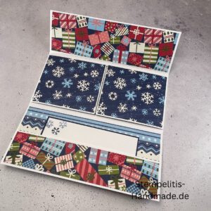 Explosionskarte, Weihnachtskarte, handgemachte Karte, Stampin Up Karte, Explosionskarte kaufen, Aufklappkarte, Gutschein Verpackung Karte, Geldgeschenk Karte handmade