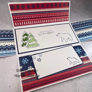 Gutscheinkarte, Weihnachtskarte, handgemachte Karte, Stampin Up Karte, Explosionskarte kaufen, Aufklappkarte, Gutschein Verpackung Karte, Geldgeschenk Karte handmade