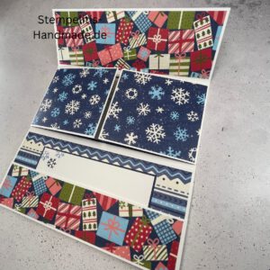 Eine wunderbare Weihnachtszeit, Weihnachtskarte, handgemachte Karte, Stampin Up Karte, Explosionskarte kaufen, Aufklappkarte, Gutschein Verpackung Karte, Geldgeschenk Karte handmade