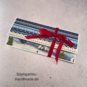 Eine wunderbare Weihnachtszeit, Weihnachtskarte, handgemachte Karte, Stampin Up Karte, Explosionskarte kaufen, Aufklappkarte, Gutschein Verpackung Karte, Geldgeschenk Karte handmade