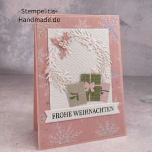 Frohe Weihnachten | Blütenrosa |  Weihnachtskarte