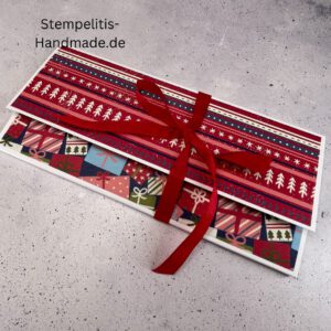 Eine wunderbare Weihnachtszeit, Weihnachtskarte, handgemachte Karte, Stampin Up Karte, Explosionskarte kaufen, Aufklappkarte, Gutschein Verpackung Karte, Geldgeschenk Karte handmade