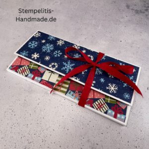 Eine wunderbare Weihnachtszeit, Weihnachtskarte, handgemachte Karte, Stampin Up Karte, Explosionskarte kaufen, Aufklappkarte, Gutschein Verpackung Karte, Geldgeschenk Karte handmade