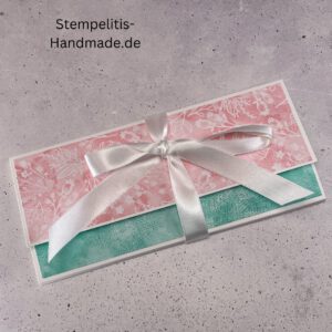 Rosenzauber Gutscheinkarte, Weihnachtskarte, handgemachte Karte, Stampin Up Karte, Explosionskarte kaufen, Aufklappkarte, Gutschein Verpackung Karte, Geldgeschenk Karte handmade