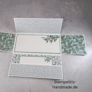 Ewiges Eden, Weihnachtskarte, handgemachte Karte, Stampin Up Karte, Explosionskarte kaufen, Aufklappkarte, Gutschein Verpackung Karte, Geldgeschenk Karte handmade