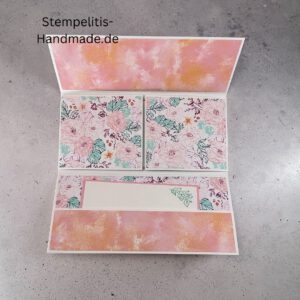 Rosenzauber, Weihnachtskarte, handgemachte Karte, Stampin Up Karte, Explosionskarte kaufen, Aufklappkarte, Gutschein Verpackung Karte, Geldgeschenk Karte handmade