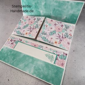 Rosenzauber, Weihnachtskarte, handgemachte Karte, Stampin Up Karte, Explosionskarte kaufen, Aufklappkarte, Gutschein Verpackung Karte, Geldgeschenk Karte handmade