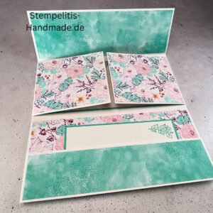 Rosenzauber, Weihnachtskarte, handgemachte Karte, Stampin Up Karte, Explosionskarte kaufen, Aufklappkarte, Gutschein Verpackung Karte, Geldgeschenk Karte handmade