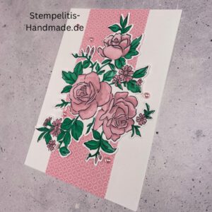 Liebenswerte Rosen, Grußkarte, Rosen, Herz, Liebe, Verlobung, Danke für alles, Hochzeit, Antrag