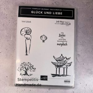 Glück und Liebe, Stampin’ Up Stempelset gebraucht, Klarsicht-Stempel kaufen, Photopolymer Stempel günstig, Bastelbedarf online kaufen, Scrapbooking Stempel, kreative Stempelideen
