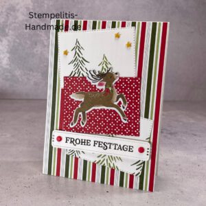 Rentier |  Handgemachte Weihnachtskarte