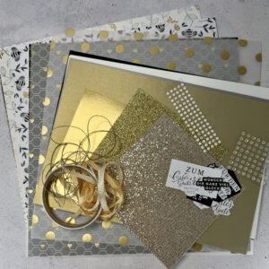 Designerpapier Bienengold, Bastelset Scrapbooking, Papierpaket Gold, Designerpapier Stampin Up, Bastelmaterial Karten gestalten, Scrapbooking Papier 12x12, DIY Papierprojekt, Metallic Designerpapier, Bastelset Grußkarten, edles Designerpapier Gold