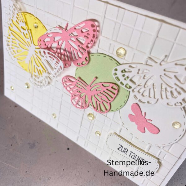handgemachte Karte zur Taufe, Stampin’ Up Taufkarte, individuelle Glückwunschkarte Taufe, personalisierte Taufkarte, Unikat Karte Taufe, elegante Taufkarte kaufen