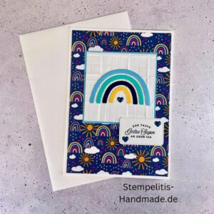 handgemachte Taufkarte, Taufkarte Schmetterlinge, Karte zur Taufe Pastell, Stampin Up Taufkarte, individuelle Glückwunschkarte Taufe, elegante Taufkarten kaufen