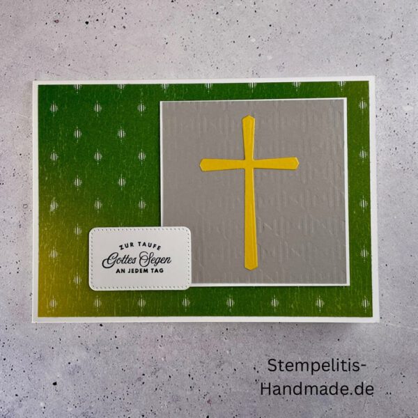 handgemachte Taufkarte, Taufkarte Schmetterlinge, Karte zur Taufe Pastell, Stampin Up Taufkarte, individuelle Glückwunschkarte Taufe, elegante Taufkarten kaufen
