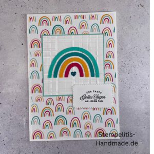 handgemachte Taufkarte, Taufkarte Schmetterlinge, Karte zur Taufe Pastell, Stampin Up Taufkarte, individuelle Glückwunschkarte Taufe, elegante Taufkarten kaufen