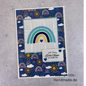 handgemachte Taufkarte, Taufkarte Schmetterlinge, Karte zur Taufe Pastell, Stampin Up Taufkarte, individuelle Glückwunschkarte Taufe, elegante Taufkarten kaufen