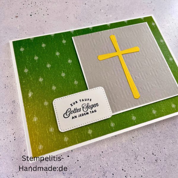 handgemachte Taufkarte, Taufkarte Schmetterlinge, Karte zur Taufe Pastell, Stampin Up Taufkarte, individuelle Glückwunschkarte Taufe, elegante Taufkarten kaufen