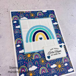 handgemachte Taufkarte, Taufkarte Schmetterlinge, Karte zur Taufe Pastell, Stampin Up Taufkarte, individuelle Glückwunschkarte Taufe, elegante Taufkarten kaufen