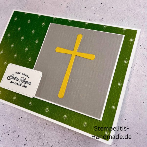 handgemachte Taufkarte, Taufkarte Schmetterlinge, Karte zur Taufe Pastell, Stampin Up Taufkarte, individuelle Glückwunschkarte Taufe, elegante Taufkarten kaufen