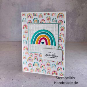 handgemachte Taufkarte, Taufkarte Schmetterlinge, Karte zur Taufe Pastell, Stampin Up Taufkarte, individuelle Glückwunschkarte Taufe, elegante Taufkarten kaufen