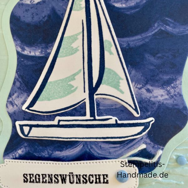 Segenswünsche | Glückwunschkarte mit Segelboot – Bild 2