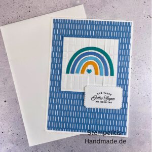 handgemachte Taufkarte, Taufkarte Schmetterlinge, Karte zur Taufe Pastell, Stampin Up Taufkarte, individuelle Glückwunschkarte Taufe, elegante Taufkarten kaufen