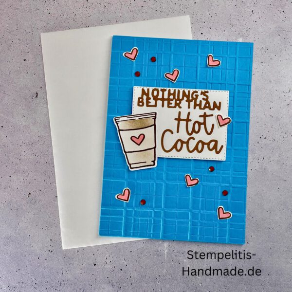 Hot chocolate, handgemachte Karte, Stampin’ Up!, Nothings Better Than Hot Cocoa, Grußkarte kaufen, Winterkarte, kreative Kartenideen, individuelle Karten, Stampin Up