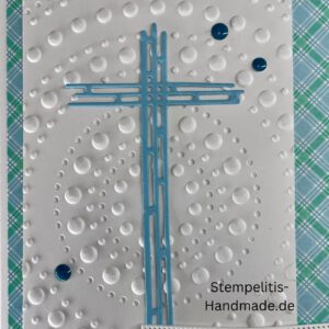 handgemachte Taufkarte, Taufkarte mit Kreuz, Karte zur Taufe Pastell, Stampin Up Taufkarte, individuelle Glückwunschkarte Taufe, elegante Taufkarten kaufen