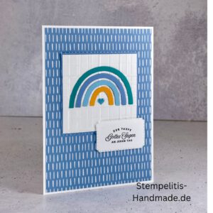handgemachte Taufkarte, Taufkarte Schmetterlinge, Karte zur Taufe Pastell, Stampin Up Taufkarte, individuelle Glückwunschkarte Taufe, elegante Taufkarten kaufen