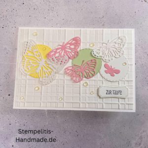 handgemachte Karte zur Taufe, Stampin’ Up Taufkarte, individuelle Glückwunschkarte Taufe, personalisierte Taufkarte, Unikat Karte Taufe, elegante Taufkarte kaufen