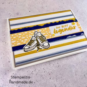 handgemachte Karte, Stampin’ Up!, Grußkarte kaufen, kreative Kartenideen, individuelle Karten, Grußkarten, Geburtstagskarte, handmade, personalisiert, Glückwunschkarte, DIY, kreative Karten, individuelle Designs, hochwertig, einzigartig, besondere Anlässe, Geschenkidee, legendär