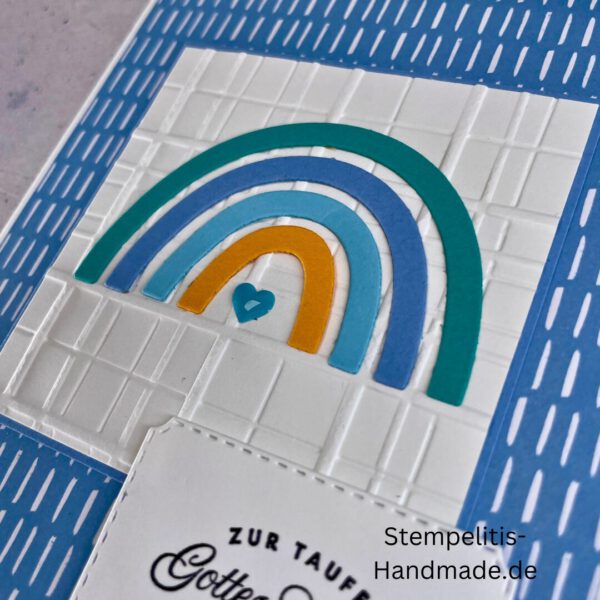 handgemachte Taufkarte, Taufkarte Schmetterlinge, Karte zur Taufe Pastell, Stampin Up Taufkarte, individuelle Glückwunschkarte Taufe, elegante Taufkarten kaufen