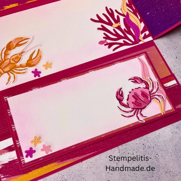 Aufklappkarte Aus dem Ozean, Ozean, Krebs, Hummer, Tintenfisch, Seestrrn, Meer, Stampin Up, Stempelset, handmade, Karte, Basteln, Geburtstag, Freundschaft, Grußkarte, DIY, Kolorieren, Klarsichtstempel, Scrapbooking, Papierbasteln, Bastelideen, Karten gestalten, Motivstempel, Bastelzubehör, kreative Karten, Stempeln, Stempelmotive, Bastelset, Bastelkarte, Kartenbasteln, Bastelprojekt, Handarbeit, selbstgemacht, Bastelstempel, Bastelspaß, Bastelfreude
