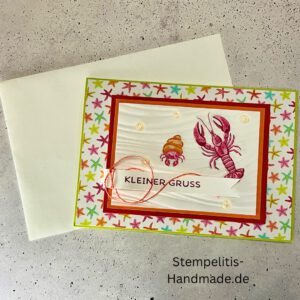 Ozean, Krebs, Hummer, Tintenfisch, Seestrrn, Meer, Stampin Up, Stempelset, handmade, Karte, Basteln, Geburtstag, Freundschaft, Grußkarte, DIY, Kolorieren, Klarsichtstempel, Scrapbooking, Papierbasteln, Bastelideen, Karten gestalten, Motivstempel, Bastelzubehör, kreative Karten, Stempeln, Stempelmotive, Bastelset, Bastelkarte, Kartenbasteln, Bastelprojekt, Handarbeit, selbstgemacht, Bastelstempel, Bastelspaß, Bastelfreude