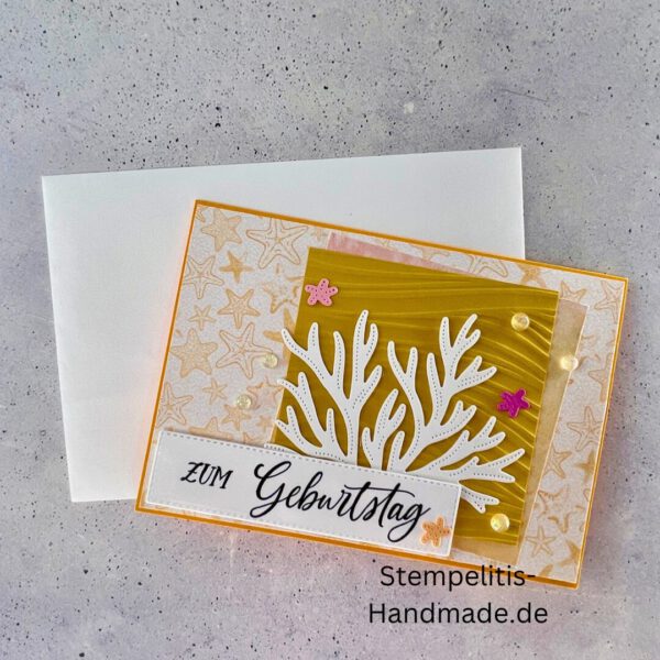 Zum Geburtstag, Ozean, Krebs, Hummer, Tintenfisch, Seestrrn, Meer, Stampin Up, Stempelset, handmade, Karte, Basteln, Geburtstag, Freundschaft, Grußkarte, DIY, Kolorieren, Klarsichtstempel, Scrapbooking, Papierbasteln, Bastelideen, Karten gestalten, Motivstempel, Bastelzubehör, kreative Karten, Stempeln, Stempelmotive, Bastelset, Bastelkarte, Kartenbasteln, Bastelprojekt, Handarbeit, selbstgemacht, Bastelstempel, Bastelspaß, Bastelfreude