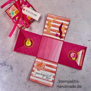 Explosionsbox, Ozean, Krebs, Hummer, Tintenfisch, Seestrrn, Meer, Stampin Up, Stempelset, handmade, Karte, Basteln, Geburtstag, Freundschaft, Grußkarte, DIY, Kolorieren, Klarsichtstempel, Scrapbooking, Papierbasteln, Bastelideen, Karten gestalten, Motivstempel, Bastelzubehör, kreative Karten, Stempeln, Stempelmotive, Bastelset, Bastelkarte, Kartenbasteln, Bastelprojekt, Handarbeit, selbstgemacht, Bastelstempel, Bastelspaß, Bastelfreude