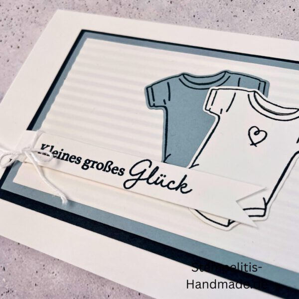 handgemachte Babykarte, Babykarte Regenbogen, Karte zur Geburt Regenbogen, Stampin Up Babykarte, individuelle Glückwunschkarte Geburt, elegante Geburt Karten kaufen, Baby
