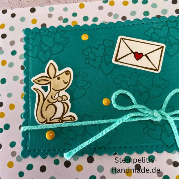 Känguru, Karte, Handgemacht, Glückwunschkarte, , Geburtstag