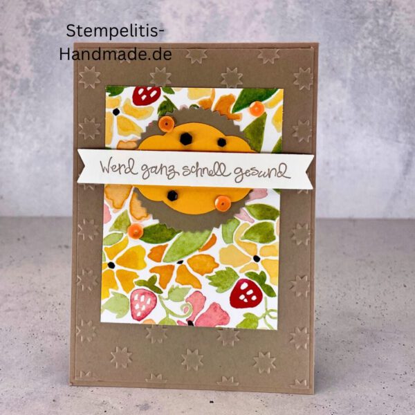 handgemachte Karte Mutmacher, Karte Lass dich nicht unterkriegen, Karte zur Aufmunterung, Motivationskarte handmade, Stampin’ Up Karte Mut machen, Aufmunterungskarte bunt, Karte mit Prägung und Schrift