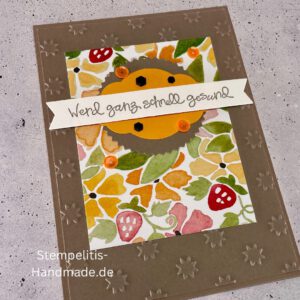 handgemachte Karte Mutmacher, Karte Lass dich nicht unterkriegen, Karte zur Aufmunterung, Motivationskarte handmade, Stampin’ Up Karte Mut machen, Aufmunterungskarte bunt, Karte mit Prägung und Schrift