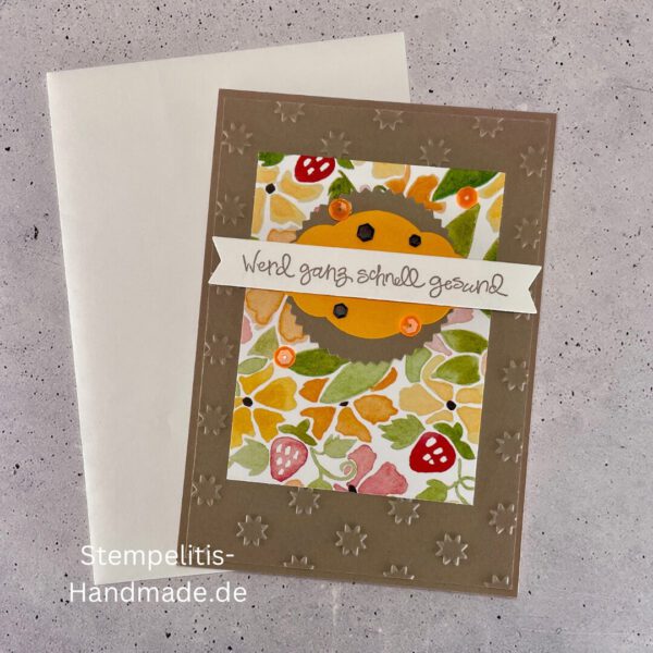 handgemachte Karte Mutmacher, Karte Lass dich nicht unterkriegen, Karte zur Aufmunterung, Motivationskarte handmade, Stampin’ Up Karte Mut machen, Aufmunterungskarte bunt, Karte mit Prägung und Schrift