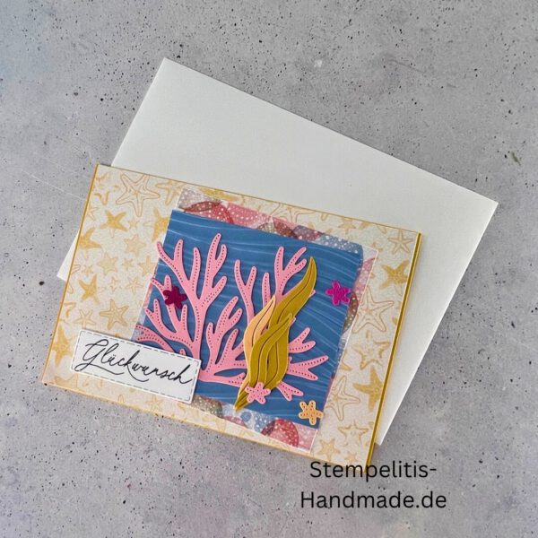 Ozean, Krebs, Hummer, Tintenfisch, Seestrrn, Meer, Stampin Up, Stempelset, handmade, Karte, Basteln, Geburtstag, Freundschaft, Grußkarte, DIY, Kolorieren, Klarsichtstempel, Scrapbooking, Papierbasteln, Bastelideen, Karten gestalten, Motivstempel, Bastelzubehör, kreative Karten, Stempeln, Stempelmotive, Bastelset, Bastelkarte, Kartenbasteln, Bastelprojekt, Handarbeit, selbstgemacht, Bastelstempel, Bastelspaß, Bastelfreude