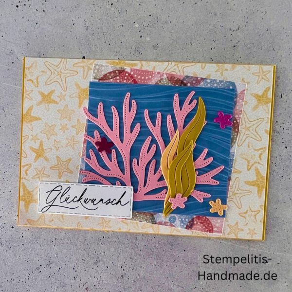 Ozean, Krebs, Hummer, Tintenfisch, Seestrrn, Meer, Stampin Up, Stempelset, handmade, Karte, Basteln, Geburtstag, Freundschaft, Grußkarte, DIY, Kolorieren, Klarsichtstempel, Scrapbooking, Papierbasteln, Bastelideen, Karten gestalten, Motivstempel, Bastelzubehör, kreative Karten, Stempeln, Stempelmotive, Bastelset, Bastelkarte, Kartenbasteln, Bastelprojekt, Handarbeit, selbstgemacht, Bastelstempel, Bastelspaß, Bastelfreude