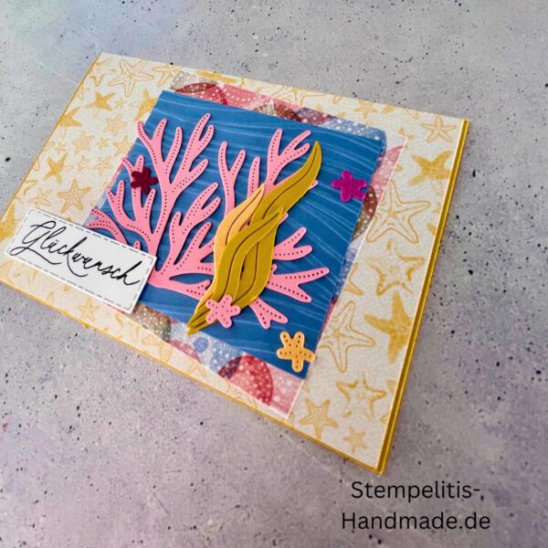 Ozean, Krebs, Hummer, Tintenfisch, Seestrrn, Meer, Stampin Up, Stempelset, handmade, Karte, Basteln, Geburtstag, Freundschaft, Grußkarte, DIY, Kolorieren, Klarsichtstempel, Scrapbooking, Papierbasteln, Bastelideen, Karten gestalten, Motivstempel, Bastelzubehör, kreative Karten, Stempeln, Stempelmotive, Bastelset, Bastelkarte, Kartenbasteln, Bastelprojekt, Handarbeit, selbstgemacht, Bastelstempel, Bastelspaß, Bastelfreude